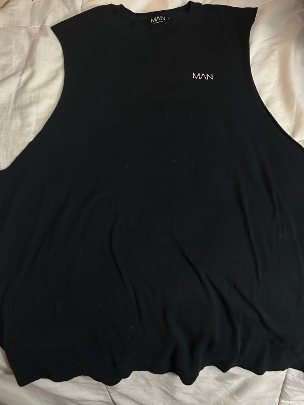 MAN Black Muscle Tank Top